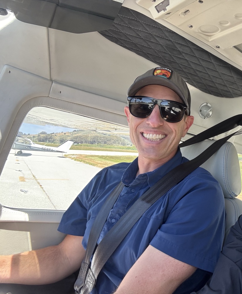 Joe Mattison in the cockpit