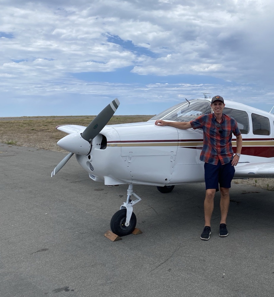 Joe Mattison with his aircraft at KLMO